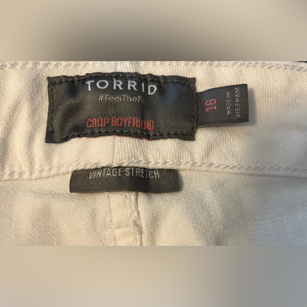 Torrid White Distressed Boyfriend Jeans - Picture 2 of 7